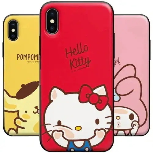 iPhone11ハローキティフレンズキャラクタードアバンパーケース iPhone11/11 Pro/11 Pro Max Hello Kitty Friends Character Do
