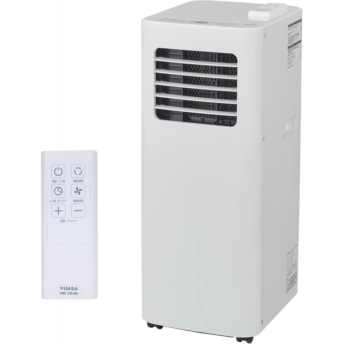 【在庫有・即納】ユアサプライムス スポットエアコン YMC-20E(W) 家庭用 スポットクーラー 窓パネル 排気ダクト付き YUASA