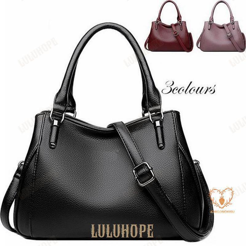 15日間のみ ハンドバッグ ショルダーバッグ レディース 合成本革 黒 カバン 2way 鞄 質 牛革 ワインレッド OL 通勤 20代30代40代50代 品質保証 送料無料