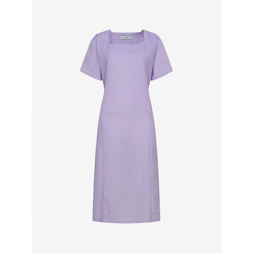 [ヴィッキー] チェックシーサッカースクエアネックワンピース（TKOAE2553）