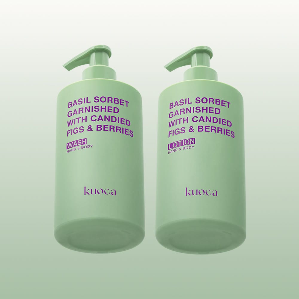 韓国コスメ バジルソルベ ハンド&ボディ デュオセット ボディウォッシュ ボディローション 各300ml いい香り 保湿 全身 ギフトセット 詰め合わせ 上品 大容量 プレゼント 人気 自分へのご褒美