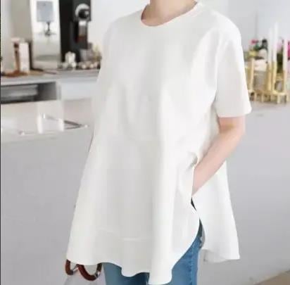 短いスリーブの女性クロス - カボール日本の夏のスプリットドールシャツはゆるく肉Tシャツのトップで覆われています