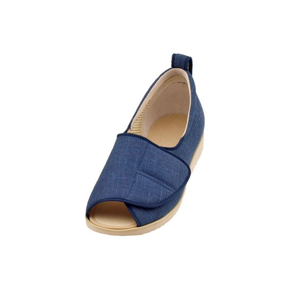 介護靴 施設・院内用 オープン和（なごみ） 1026 両足 徳武産業 あゆみシリーズ ／5L (27.027.5cm) 紺