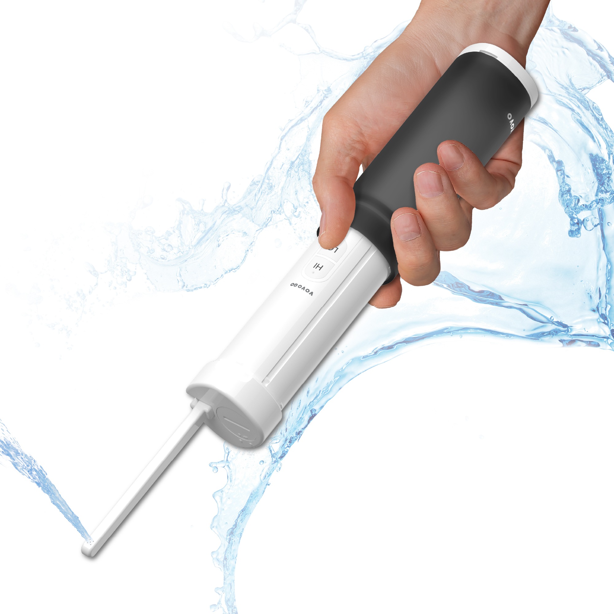 GO 携帯用 しり洗浄器 携帯ビデ デュアルスプレー 旅行・出張・キャンプ・アウトドア 衛生ケア 携帯式シャワートイレ ブラック