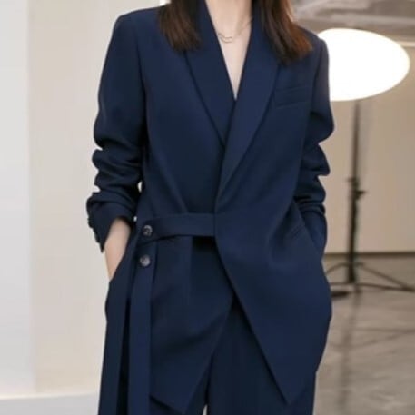 セットアップ ジャケット ワイドパンツ 袖あり 長袖 Vネック 襟付き ワイド ウエストマーク ポケット 前開き ポリエステル 上下セット 2点セット 大人可愛い 大人 おしゃれ お洒落 かっこいい
