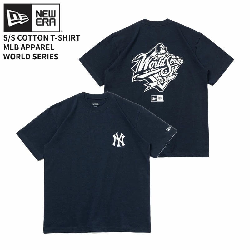 ニュー エラ NEW ERA 半袖 コットン Tシャツ MLB Apparel World Series ニューヨークヤンキース ネイビー レギュラーフィット トップス カットソー