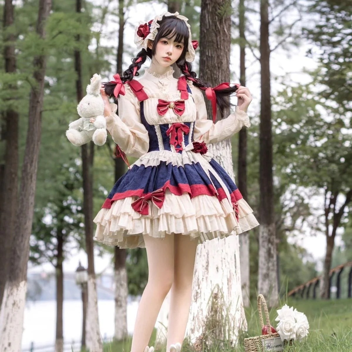 新作 ロリータ セクシーかわいいコスプレハロウィン衣装 日式 超 半袖/長袖 セット ロリータ洋服 制服 かわいい 浴衣スタイル jskキャミソールスカートセット 嬢様重工
