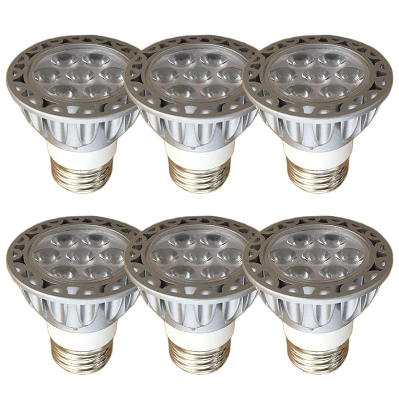 FWAYTECH ハロゲン電球 led e26口金 調光器対応 5W 中角30度 ハロゲン電球40W50W相当 レフ電球代替 密閉器具対応 (5000K昼白色相当, E26口金 調光 (本体銀) 6