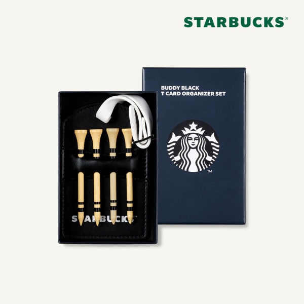 【starbucks】 スターバックス Buddyブラックティーカードオーガナイザー 韓国スタバ
