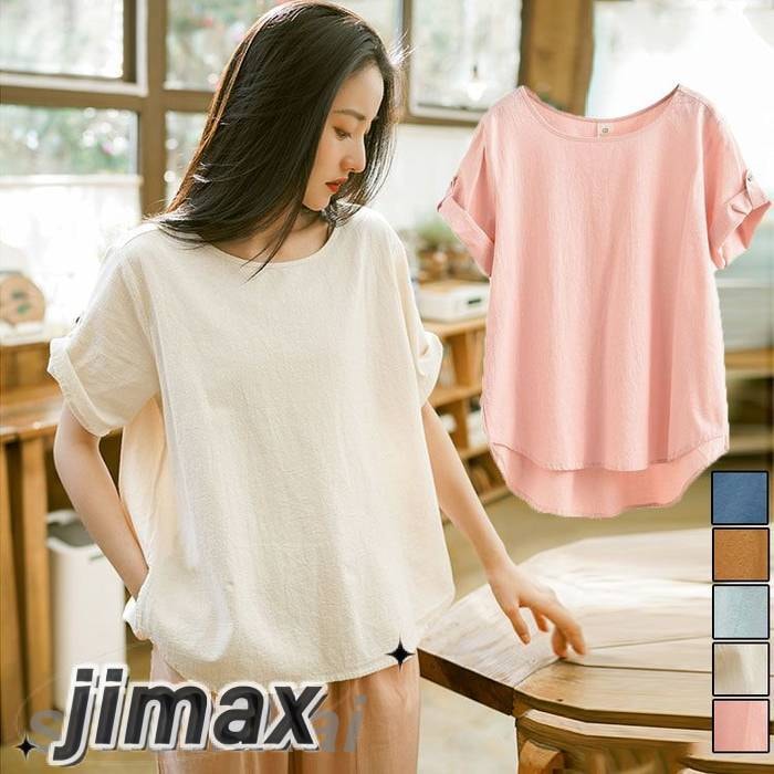 レディース シャツ 夏服 シャツ 半袖 シャツ カジュアル リネン風 シャツ 大人 女性 トップス 無地 ゆったり 普段着 シャツ 20代 30代 40代 50代 ベージュ ピンク イエローブルー