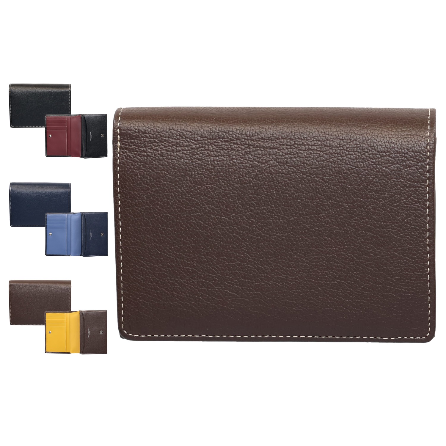 財布 二つ折り ミニ ムース メンズ 本革 小銭入れ付き 6060071