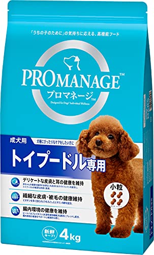 プロマネージ ドッグフード 成犬用 トイプードル専用 4キログラム (x 1)