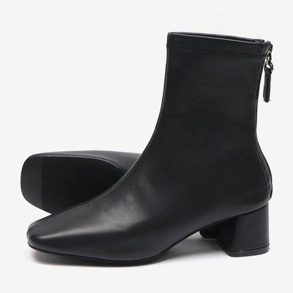 女性スリムフィットショートブーツアンクルブーツ