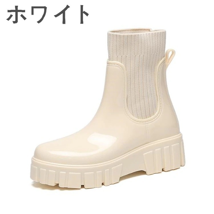 早い者勝ち ニット ゴア 雨靴 レインシューズ 履きやすい 歩きやすい 痛くない 大きいサイズ レインブーツ ショートブーツ レディース おしゃれ チェルシーブーツ 防水 サイドゴア ブーツ 5,263円