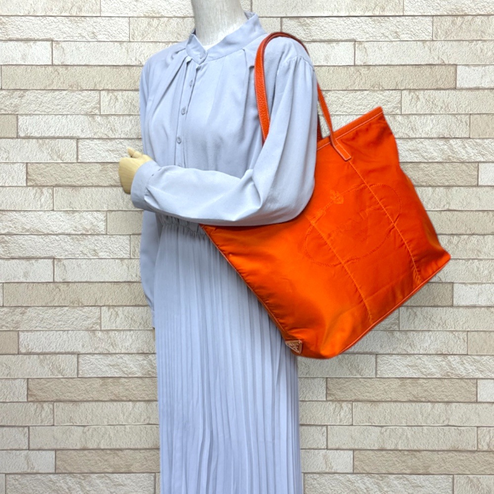 プラダ トートバッグ ナイロン BR4634 オレンジ PRADA 中古 45,045円
