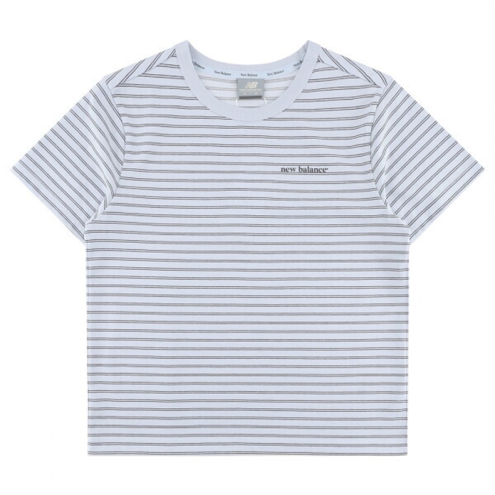 ニューバランス レディース ストライプ 半袖Tシャツ NBNEG2W422