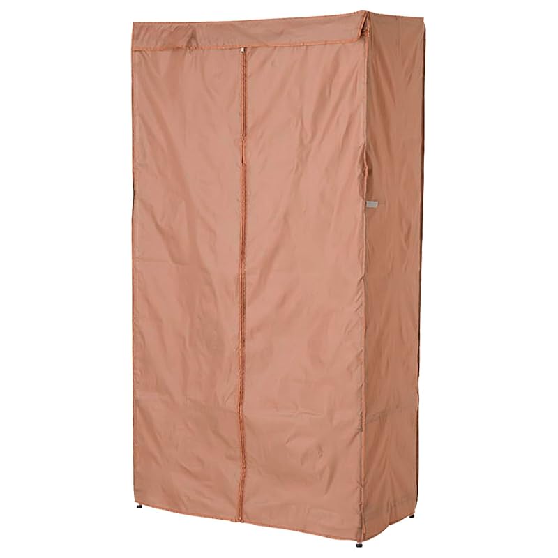 ドウシシャ ルミナス スチールラック用カバー 単品 ライトブラウン SRC90-LBR 幅92×奥行46×高さ173cm ハンガーラック ホコリから衣服を守る 取付簡単