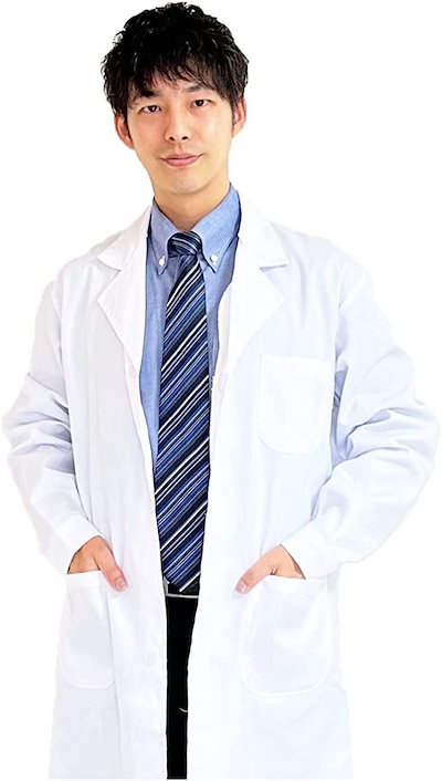 他サイト： 白衣PEMIUM メンズ 男性用 診察衣 軽量 ドクターコート( 白, L)の商品画像