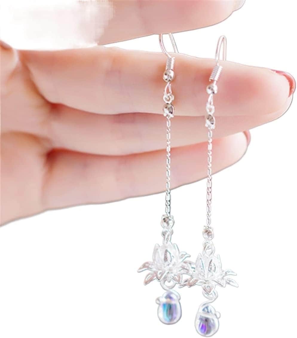 宮殿アンティークスタイル蓮のイヤリング中国の服中国風のイヤリング長さ