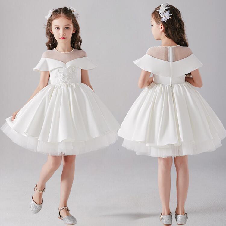ハッピーハロウィン 新製品 最低価格 子供ドレス ピアノ発表会 白 チュール ワンピース 女の子 ドレス フォーマルドレス フラワーガール キッズドレス 子どもドレス 子供服 ジュニア 七五三 卒業式