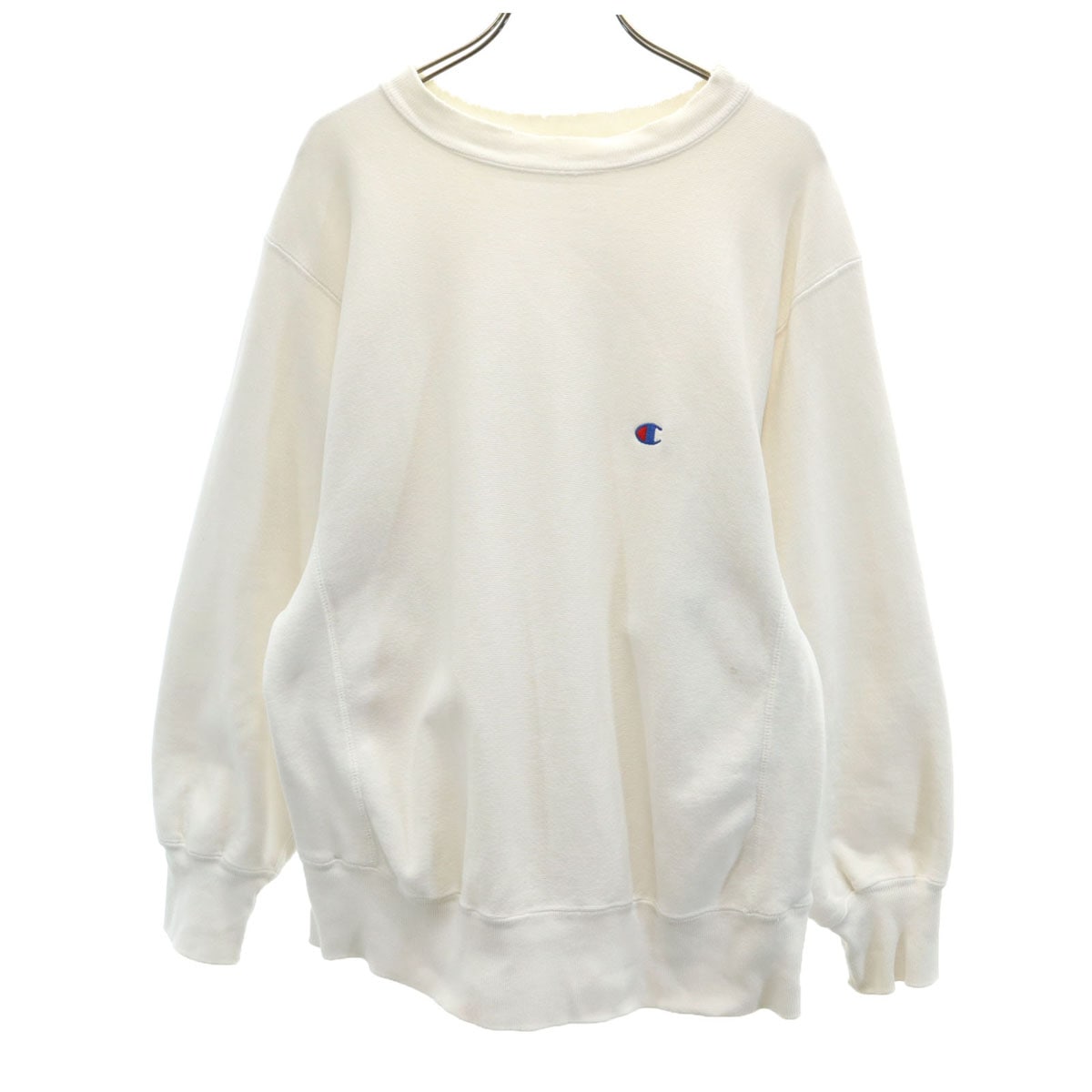 80s USA製 トリコタグ 2枚タグ ヴィンテージ リバース 長袖 スウェット M ホワイト REVERSE WEAVE 裏起毛 メンズ 古着