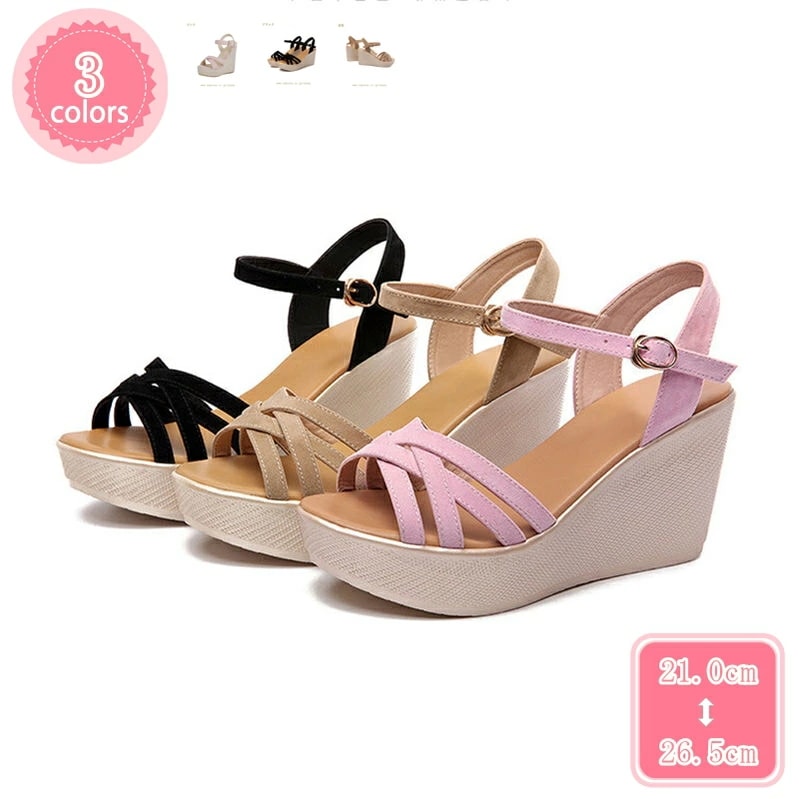 777円OFFクーポン ウェッジソール サンダル レディース 厚底 サンダル ウエッジソール 厚底サンダル 9センチヒール 疲れない ウエッジサンダル グラディエーター 黒 大きいサイズ 小さいサイズ