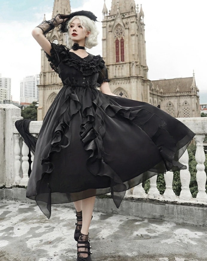 【SNS大人気】Lolita系　ロリータ　ワンピース　ロリータドレス ワンピース コスプレ メイド服 コスチューム 衣装 Lolita 文化祭 学園祭 変装 レディース ゴスロリ ハロウイン ドレス