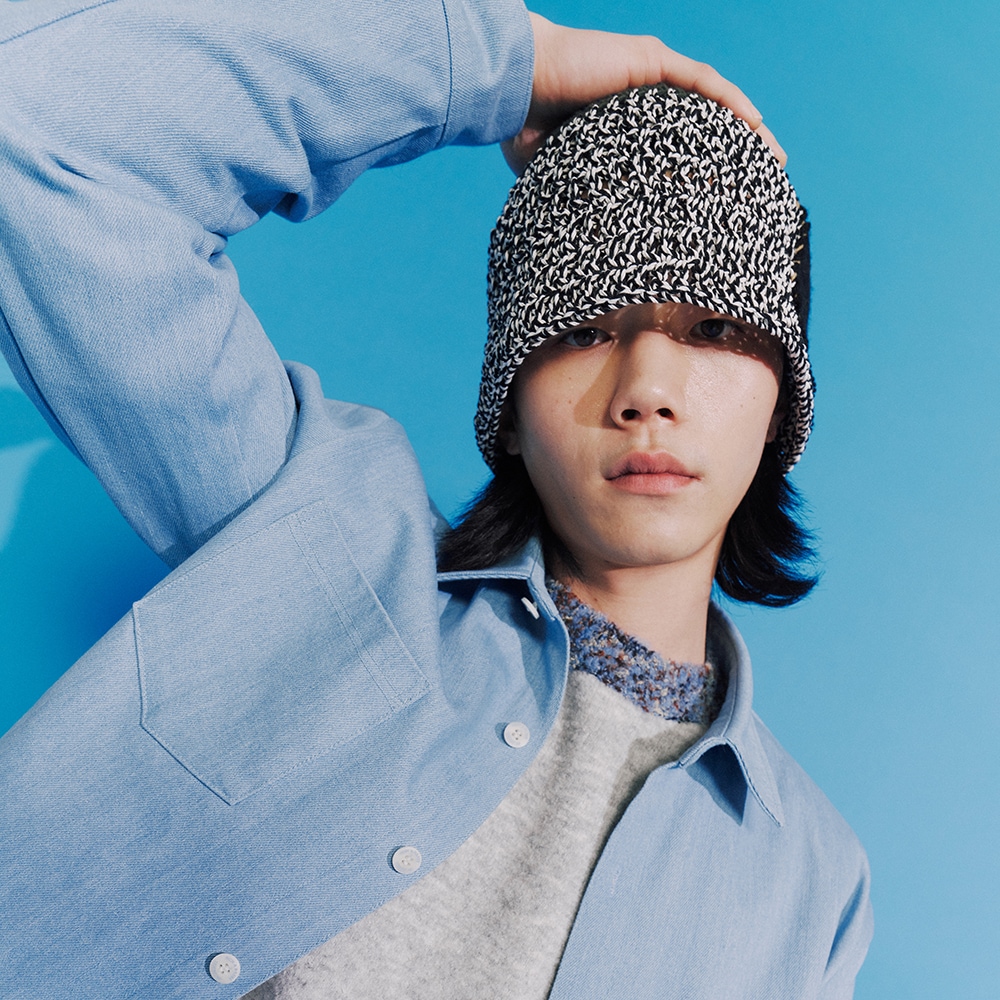 【MISU A BARBE】 NEW FLOWERING BUCKET SUMMER BLACK LARGE