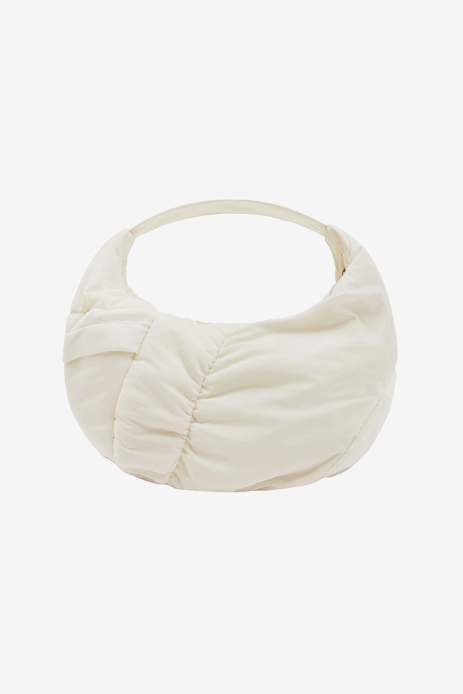 【INSILENCE】 GLOSSY CROISSANT BAG : IVORY