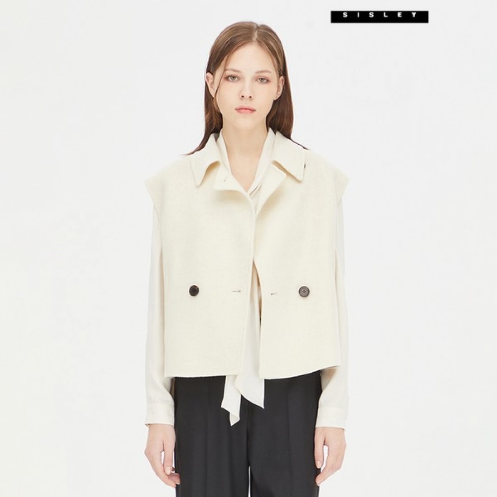 (シスレー) シスレーニューダブリンニットカラーベストコート SACTC1461_IV