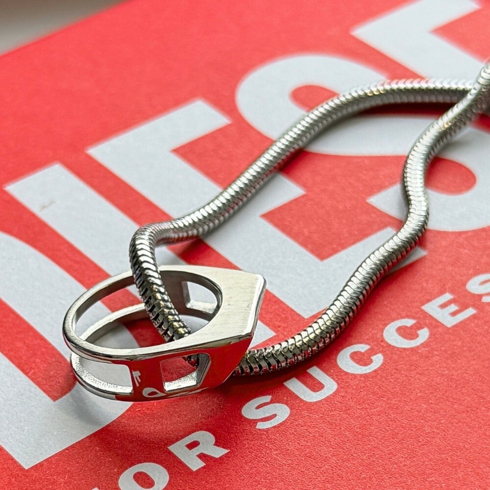 ディーゼル ネックレス メンズ レディース DIESEL チェーン リング シルバー ステンレス ユニセックス ブランド アクセサリー おしゃれ ストリート系 メタルアクセ Y2K プレゼント 誕生日