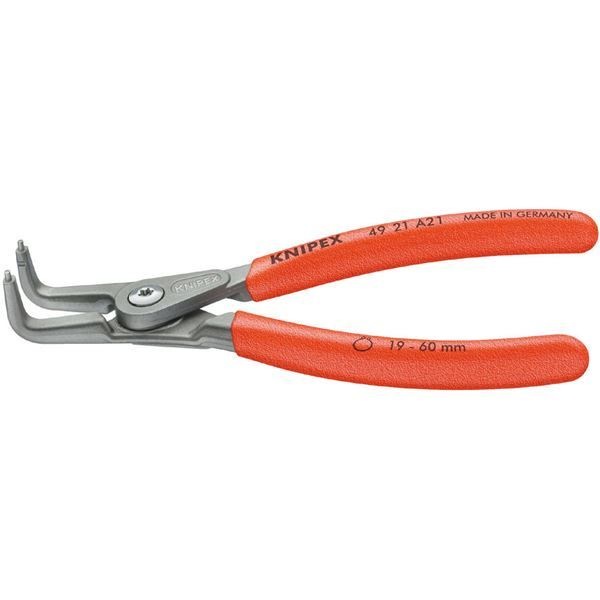 KNIPEX（クニペックス）4921-A01 軸用精密スナップリングプライヤー 曲（SB） 6,460円