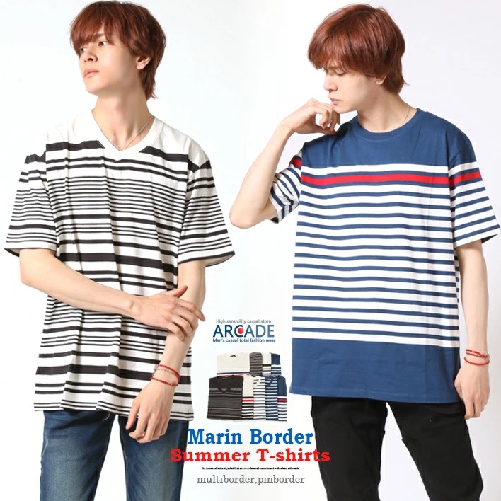 春夏 ボーダーtシャツ 半袖 メンズ Tシャツ 半袖tシャツ マルチ 選べる シンプル Ll L M カットソー 正規品質保証 Www Quartzhotel Mx