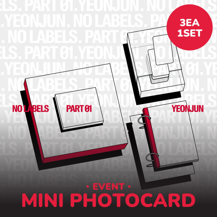 【イベント】【ウィズミュー特典】 【セット/アルバム3種】 YEONJUN (of TXT) - NO LABELS: PART 01 + PHOTOCARD