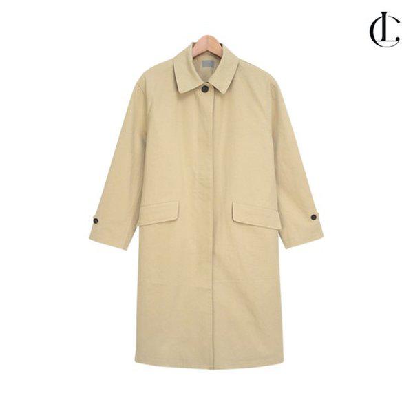 女性シングル トレンチコート ホーンボタン デイリーアウター LCM014