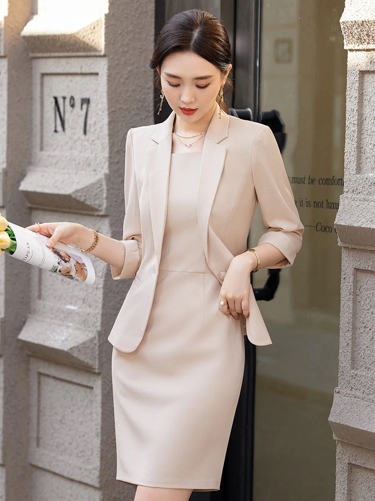 スーツ スーツジャケット ドレス スーツ スーツワンピース 韓国 ママ ロングワンピース セットアップ パーティードレス 卒業式 ワンピース ママ 入学式 ワンピース