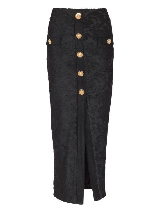 BALMAIN Women Mid Skirts FF1LE481JK65 0PA Black