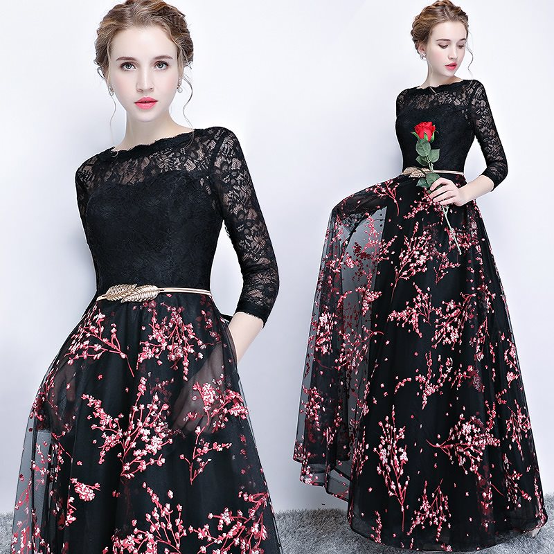 上品 レースロングドレス パーティードレス 披露宴 二次会 ウエディングドレス 成人式 花嫁 着痩せ