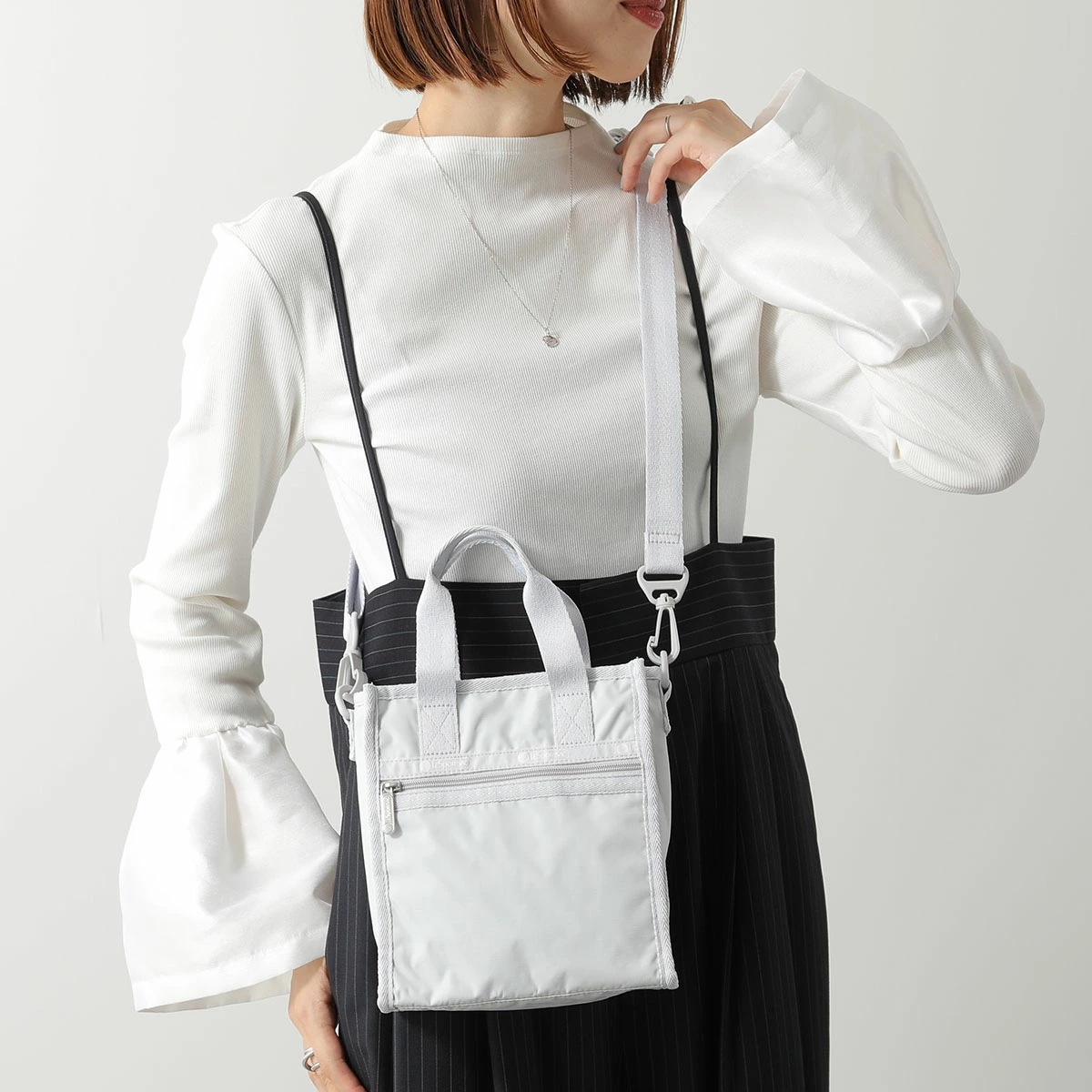 LeSportsac レスポートサック クロスボディバッグ MINI N/S TOTE 3714 レディース ナイロン ミニトート ショルダーバッグ 軽量 鞄 カラー2色