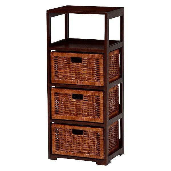 和調 ラタン ランドリー ボックス 天然木 衣類 服 収納 タンス 脱衣所 チェスト 洗濯物ラック