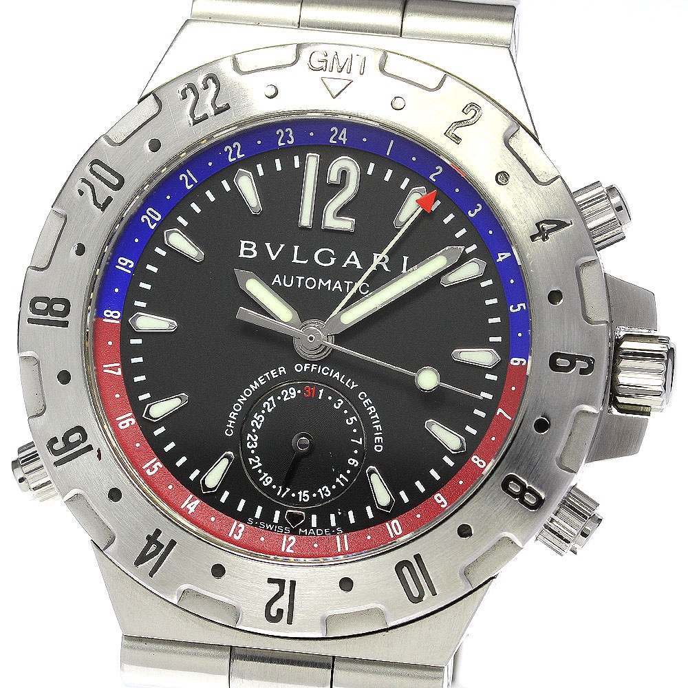 ブルガリ BVLGARI GMT40S ディアゴノ GMT 自動巻き メンズ _760631【中古】
