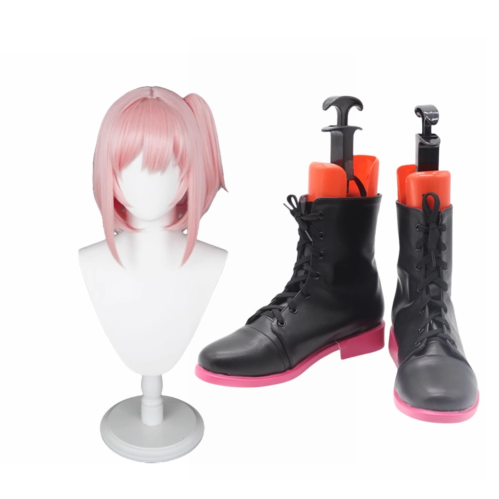 鷲見 セリナ コスプレ靴 ブーツ コスプレ ウィッグ付き 演出服 アニメ 祭り ハロウィン クリスマス 学園祭 文化祭 仮装