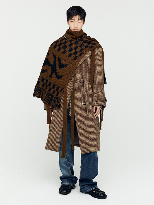 ADSB ANDERSSON BELL for MEN WAVE SLIT VEST atb1166m(BROWN/BLACK) 韓国の人気ファッションブラ