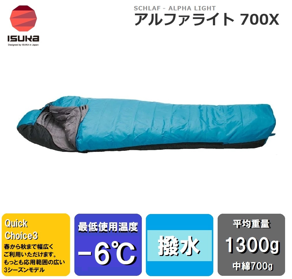 ISUKA（イスカ） 1118 アルファライト 700X(インディゴ)【適正温度-6℃まで】 ISK111809