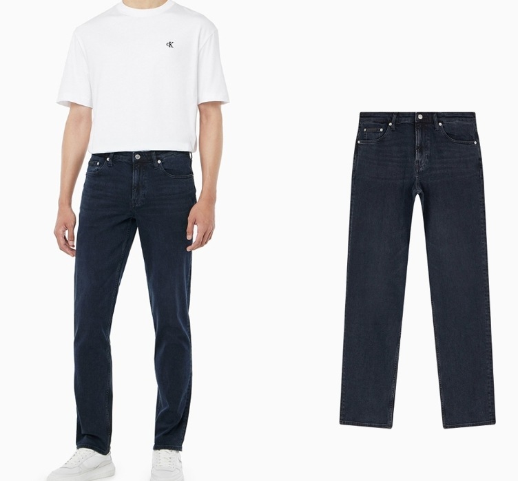 Mens Body Fit Blue Black Denim (J327130-1BJ)