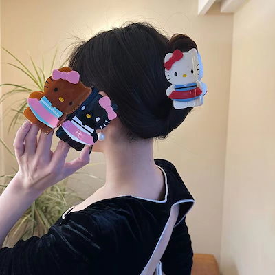 Qoo10] キティ ヘアクリップ 2024新作 ヘア : バッグ・雑貨