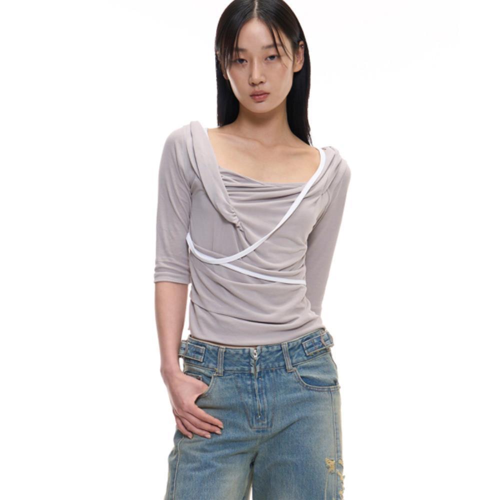 2000Archives CERETTI DRAPED TOP GREY 2A25D1TS11GYOS 14,243円