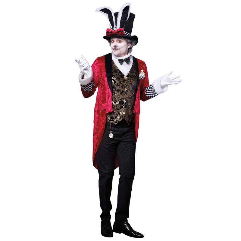 コスプレ 仮装 ホワイトラビット L 【 コスプレ 衣装 ハロウィン 仮装 コスチューム 動物 アニマル 不思議の国のアリス グッズ バニー うさぎ 余興 ウサギ 童話 兎 おとぎ話 男性用 メンズ