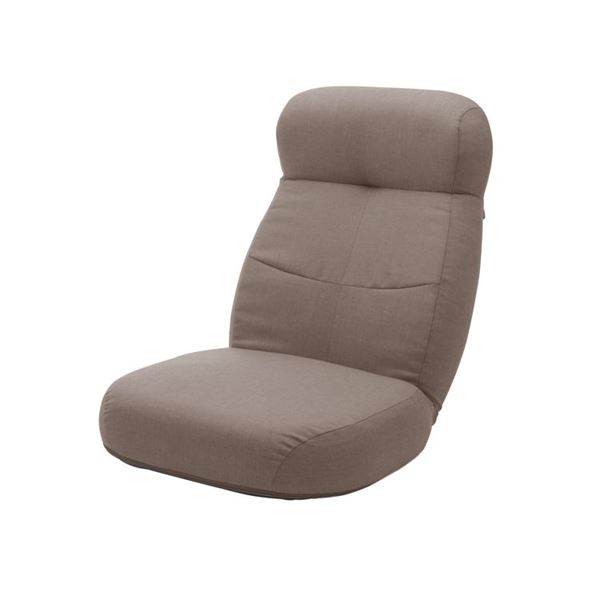 大型 座椅子/フロアチェア ブラウン 幅62cm 日本製 スチールパイプ ポケットコイルスプリング リビング