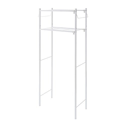 色：ホワイト サイズ：棚2段(角パイプ) 平安伸銅工業 ランドリーラック 棚2段 角パイプ タオル掛